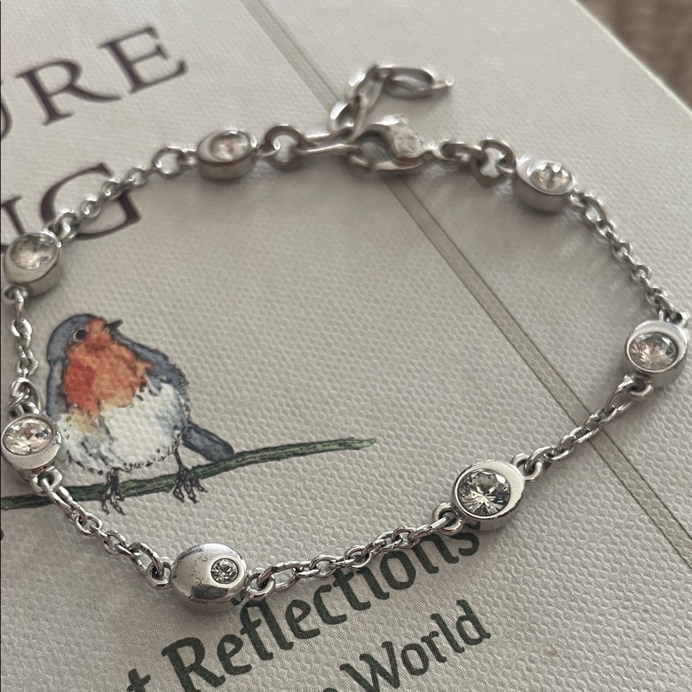 Swarovski Silver Bracelet with Clear Stones
